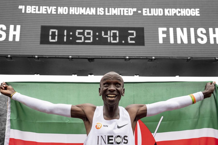 Kipchoge’s incredible marathon record in numbers