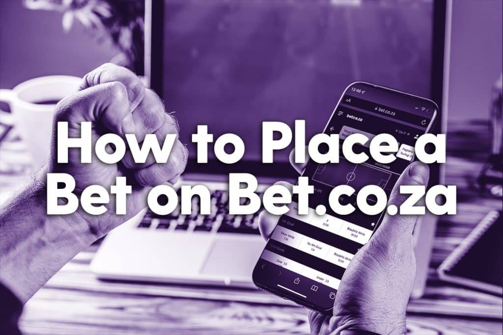 person viewing Bet.co.za on cellphone