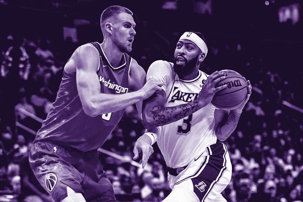 Los Angeles Lakers forward Anthony Davis & Washington Wizards center Kristaps Porzingis